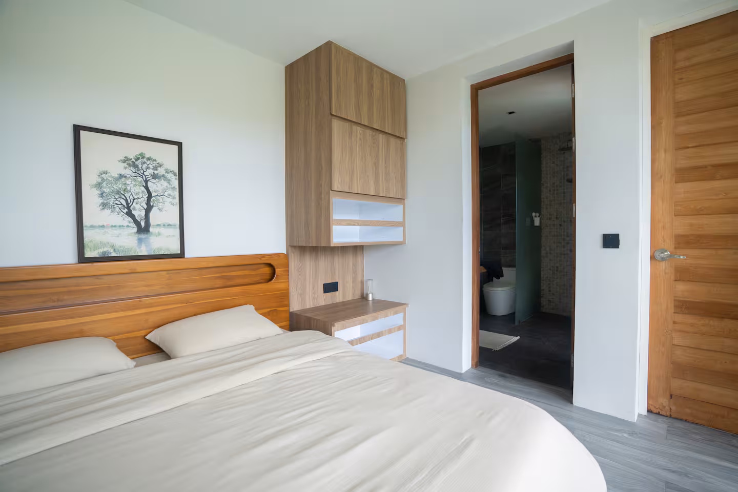 The Nest interior with natural light at Kin Haus, Koh Phangan